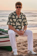 Palm Bloom Green All Over Printed Oversized Exclusive Shirt