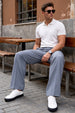 Blue Tencel Stretchable Straight-Fit Exclusive Pant