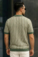 Signature Olive Green Flatknit Textured Boxy Fit Exclusive Polo T-Shirt