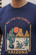 Arizona Navy Regular Fit Printed T-shirt