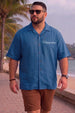 Blue Lagoon Blue Plus Size Printed Exclusive Shirt