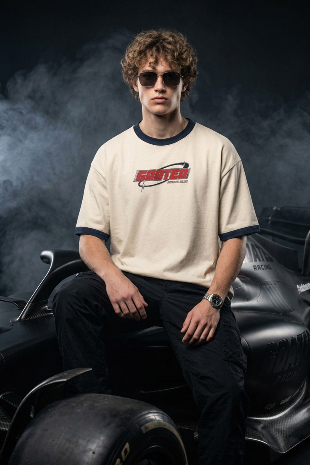 Goated Swanwhite Oversized Printed T-shirt