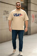 USA Swanwhite Graphic Printed Plus Size T-shirt
