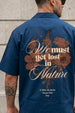 Nature Navy Oversized Printed Exclusive Shirt