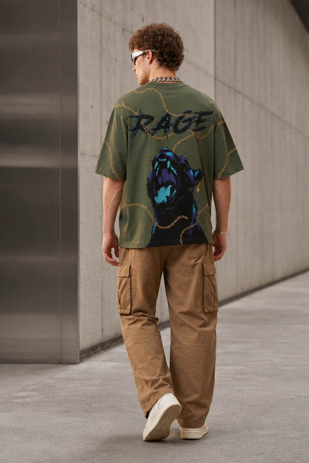 Black Panther Olive Back Printed Exclusive T-shirt Supreme Edition
