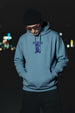 Bashed Haritage Blue Oversized Printed Hoodie