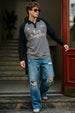 Los Angeles Grey Oversized Full Sleeve Exclusive Polo T-shirt