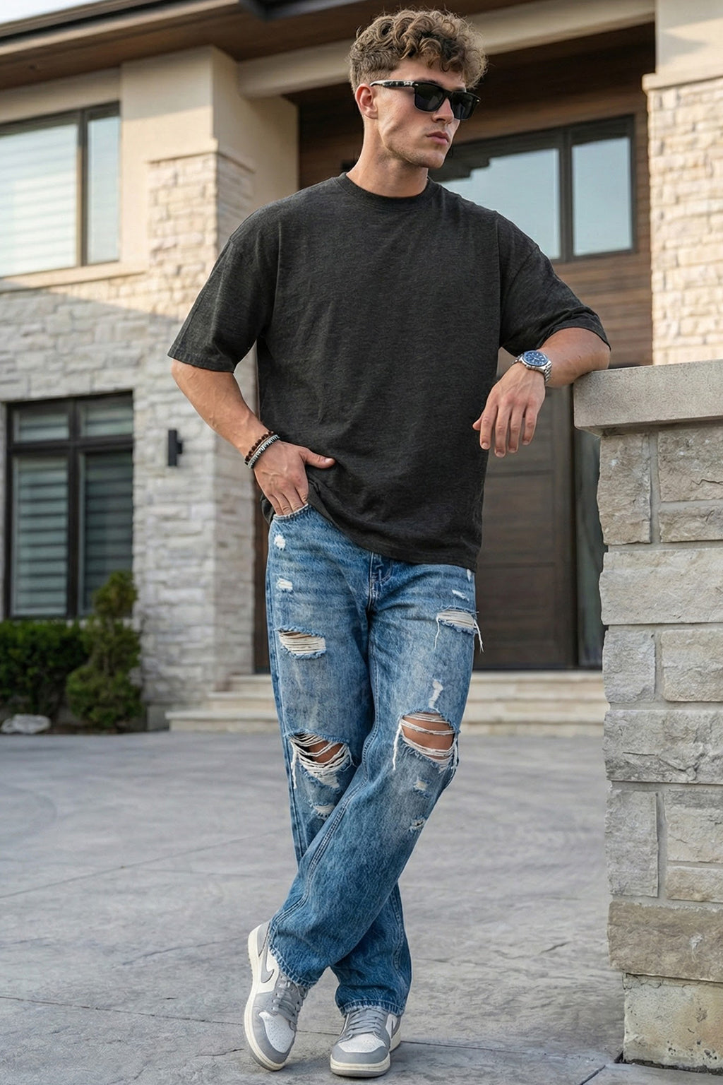 Anthra Plain Oversized T-shirt