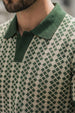 Signature Olive Green Flatknit Textured Boxy Fit Exclusive Polo T-Shirt