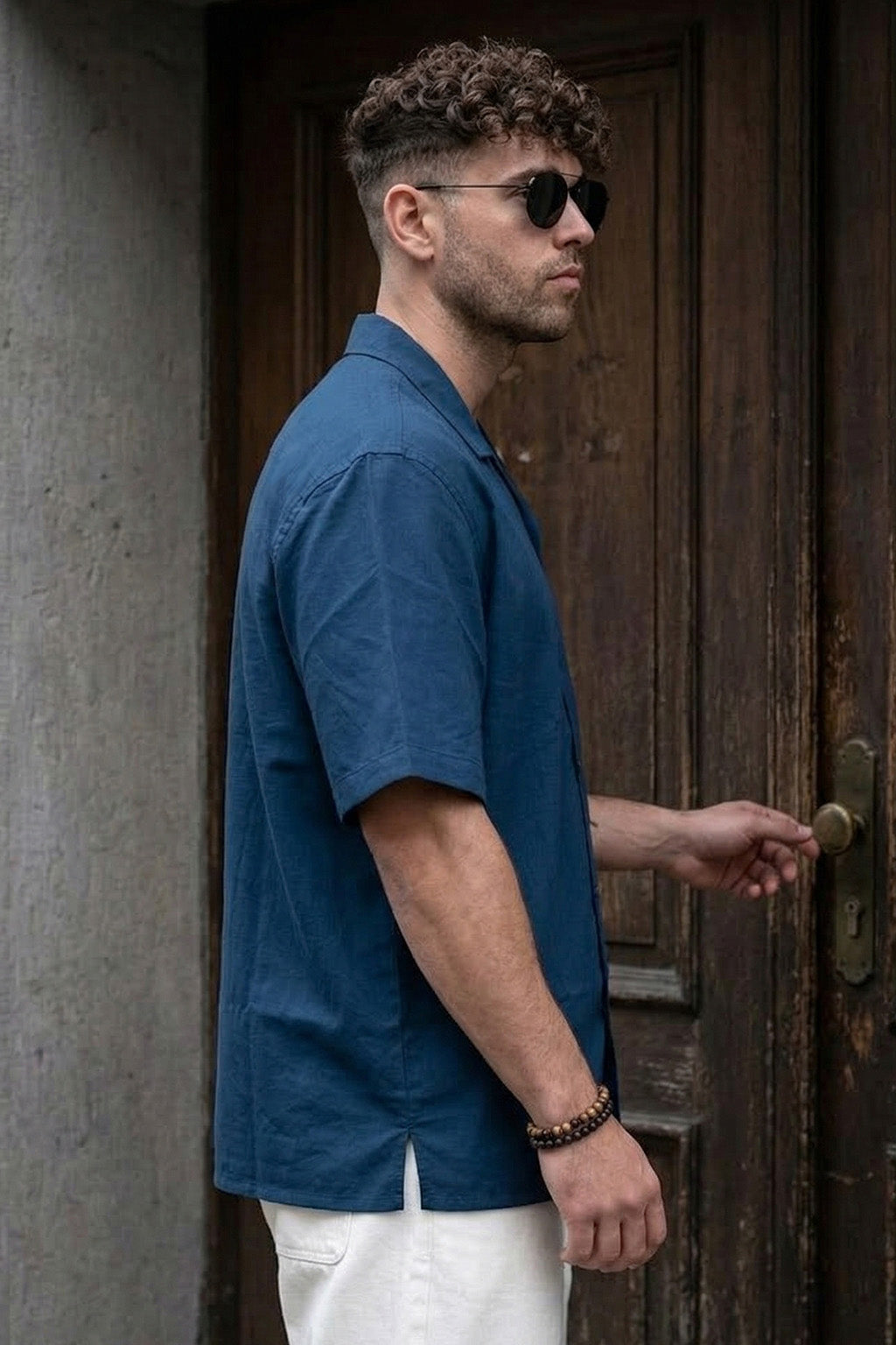 Nature Navy Oversized Printed Exclusive Shirt