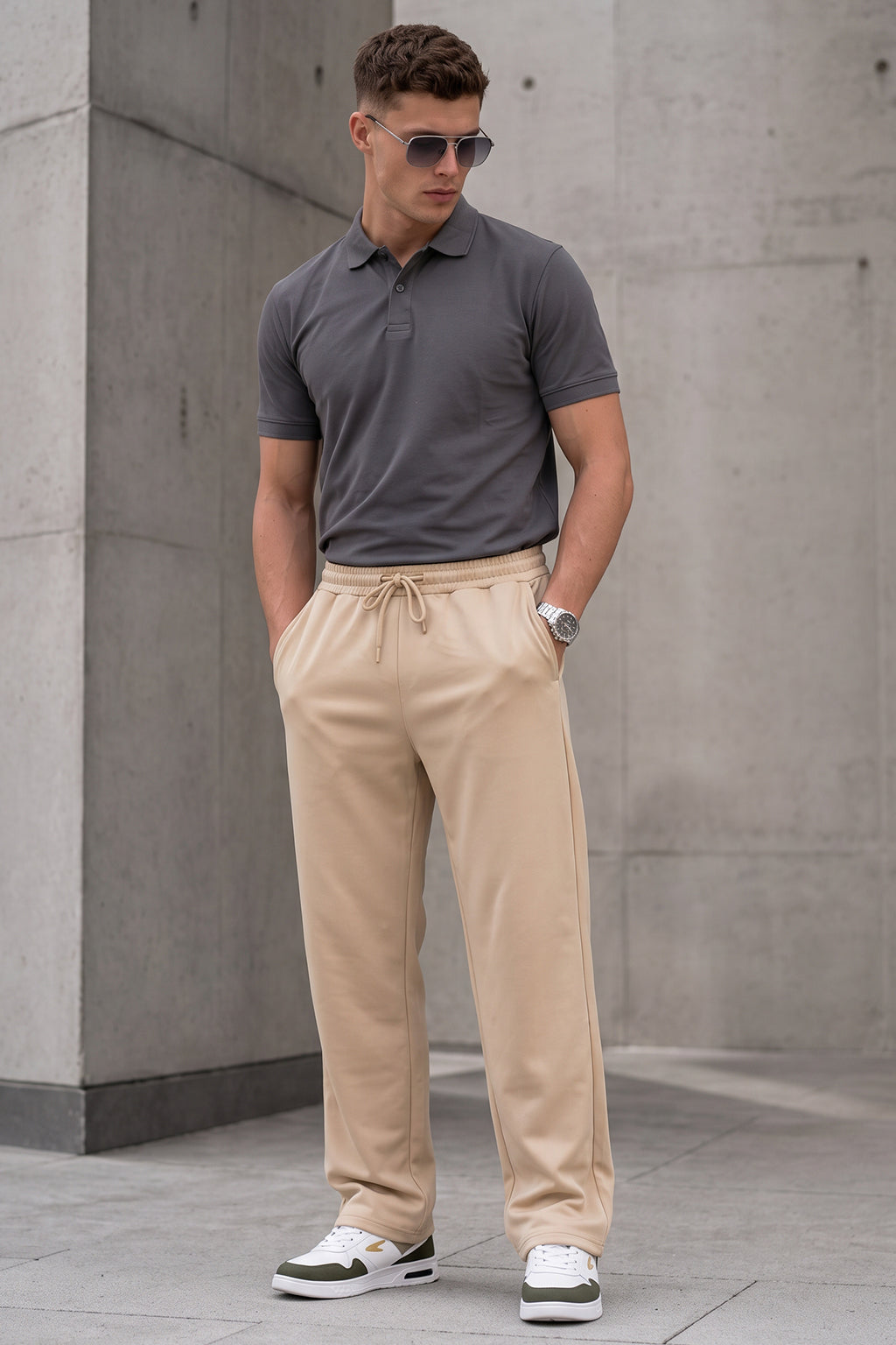 Swanwhite Minimalist Loopknit Loose Fit Streetwear Jogger