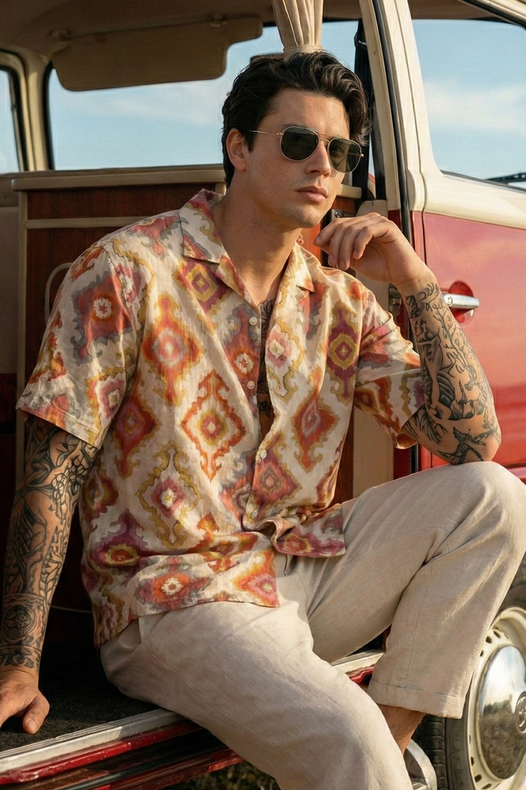 Desert Dusk Swanwhite All Over Print Oversized Exclusive Shirt