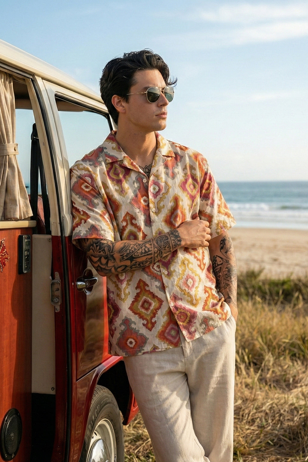 Desert Dusk Swanwhite All Over Print Oversized Exclusive Shirt