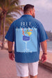 Blue Lagoon Blue Plus Size Printed Exclusive Shirt