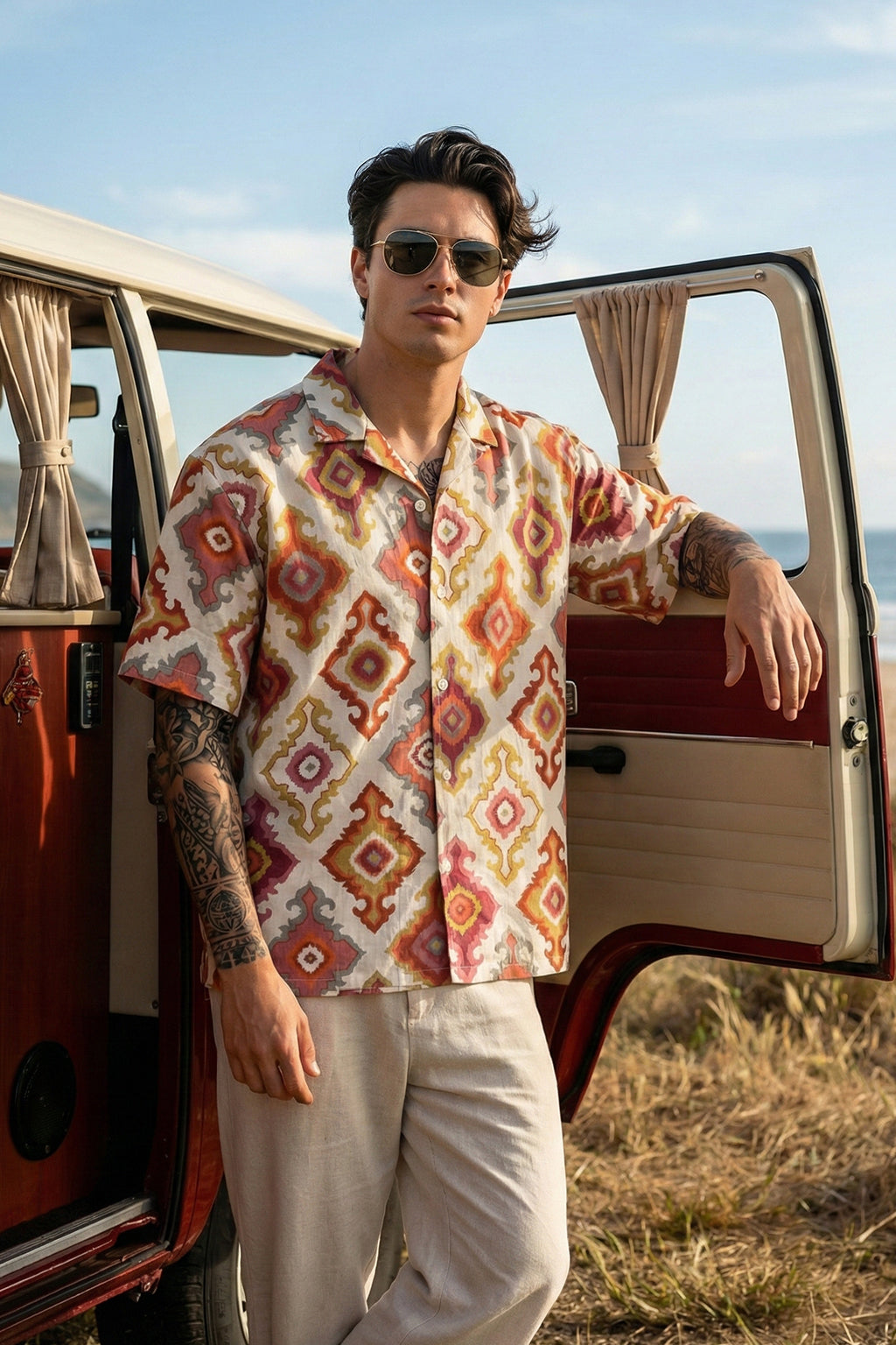 Desert Dusk Swanwhite All Over Print Oversized Exclusive Shirt