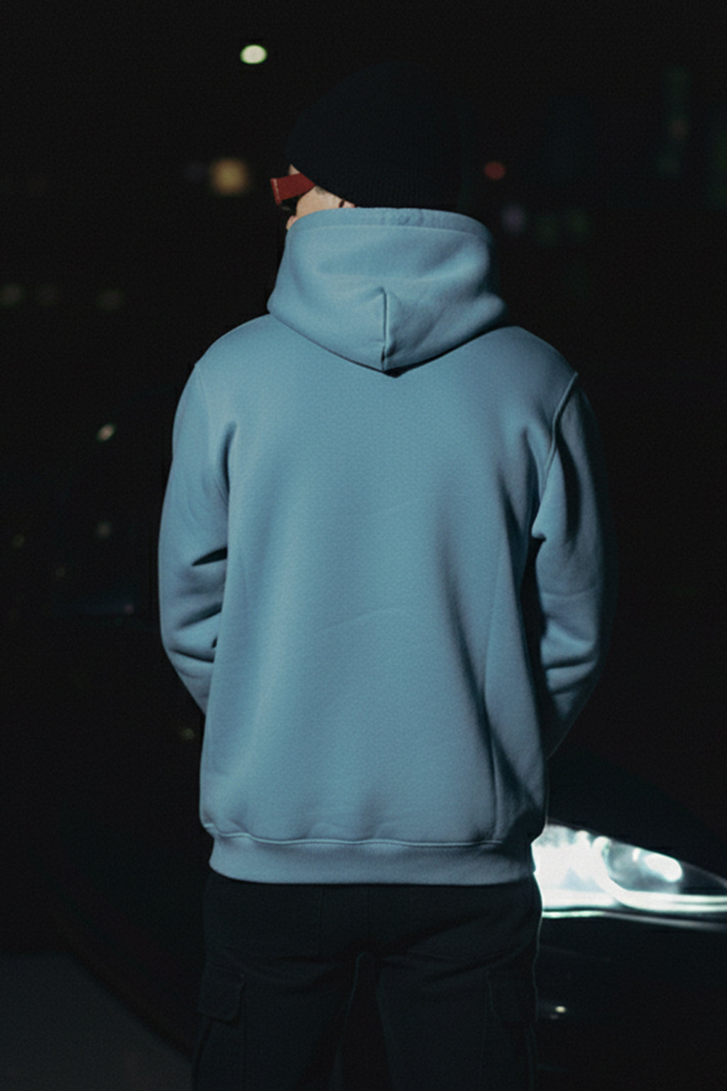 Heritage Blue Plain Oversized Fit Hoodie