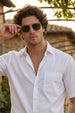 White Plain Regular Fit Half Sleeve Single Pocket Exclusive Shirt