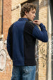Veirdo Black & Navy Oversized Full Sleeve Exclusive Polo T-shirt