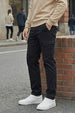 Black Pure Woven Narrow Fit 5 Pocket Exclusive Cargo