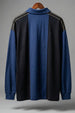 Veirdo Black & Navy Oversized Full Sleeve Exclusive Polo T-shirt