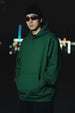 Green Plain Oversized Fit Hoodie