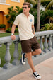 Veirdo Swanwhite Rib Collar Economic Regular Fit Pique Polo
