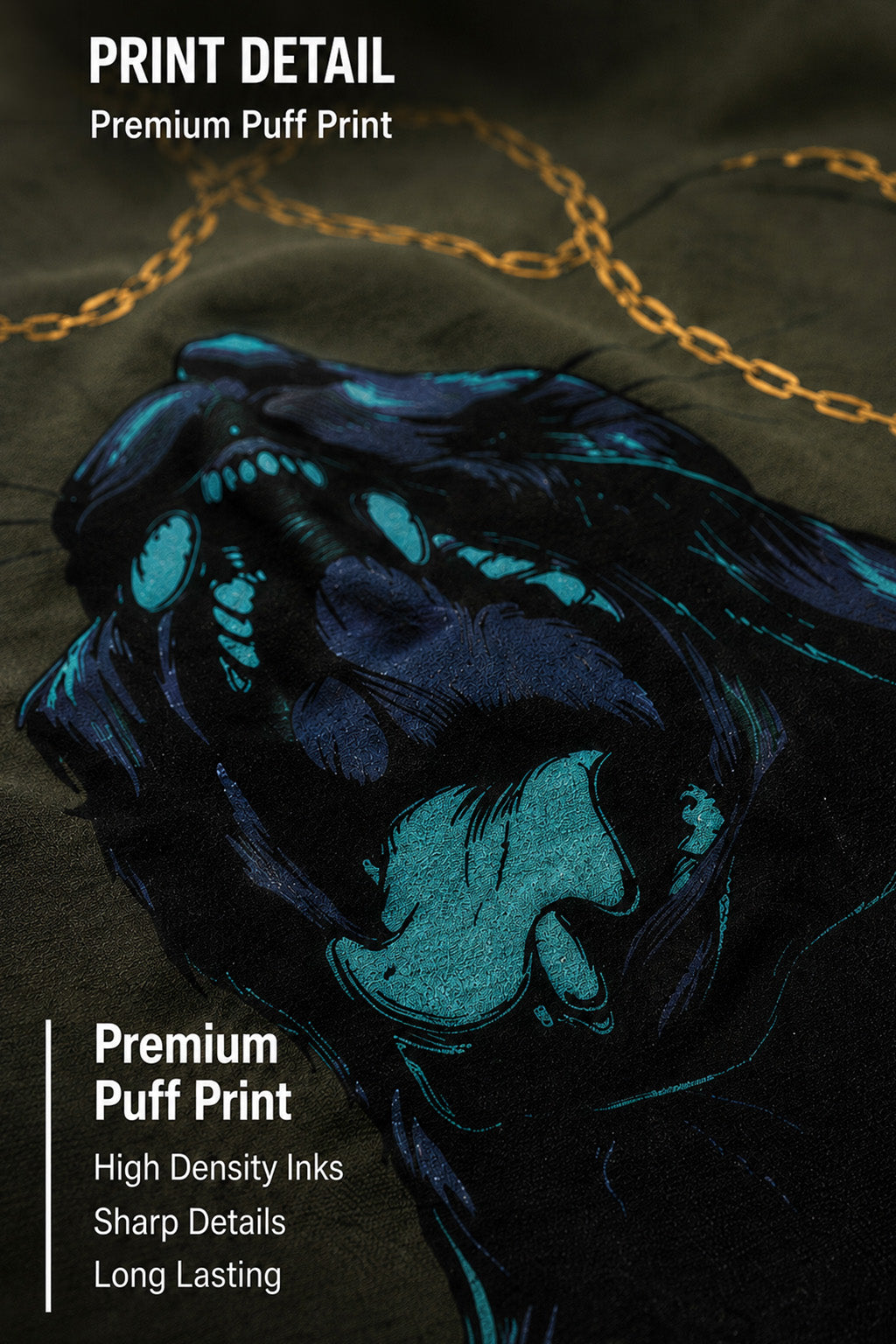 Black Panther Olive Back Printed Exclusive T-shirt Supreme Edition