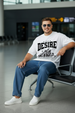 Desire White Graphic Printed Plus Size T-shirt