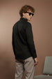 Black Plain Relaxed Fit Full Sleeve Dual Pocket Utility Exclusive Shirt