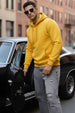 Mustard Plain Regular Hoodie