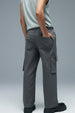 Grey Bellow Pocket Woven Exclusive Cargo Pant
