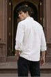 White Plain Regular Fit Single Pocket Full Sleeve Exclusive Shirt