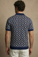Navy Jacquard Textured Regular Fit Exclusive Polo T-Shirt