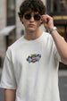 Wicked Trip White Oversized Textured Exclusive T-shirt