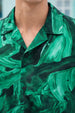 Abstract Green All Over Print Oversized Exclusive Shirt