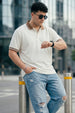 White Plus Size Polo T-shirt