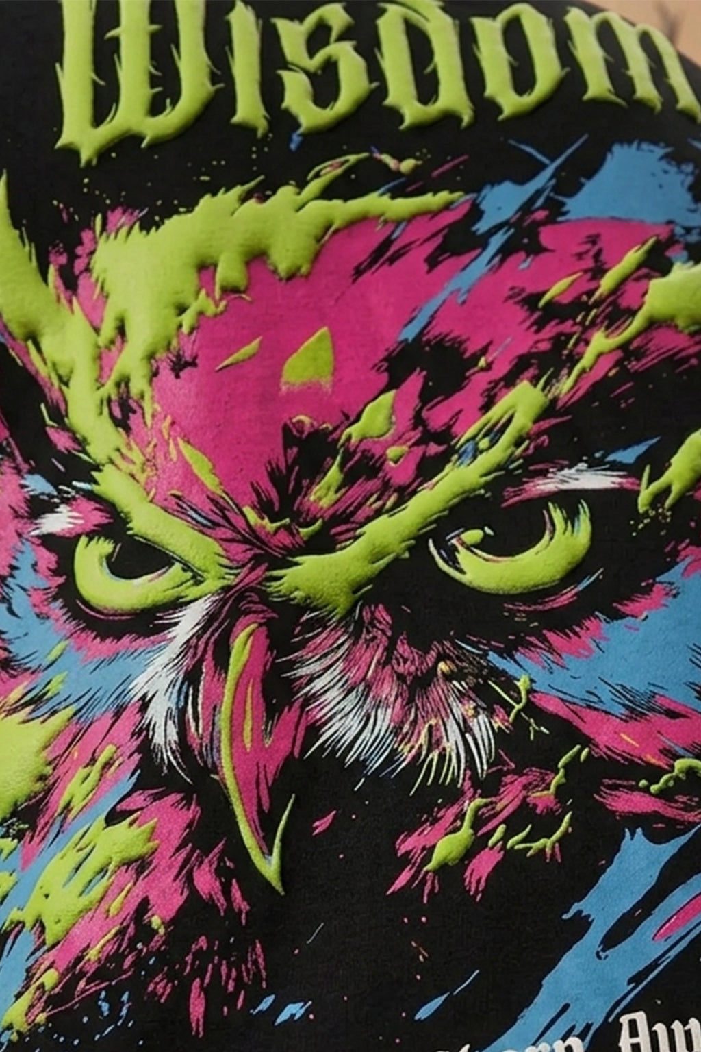 Wisdom Black 3D Puff Print Exclusive T-shirt Supreme Edition