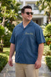 La VIta Navy Plus Size Printed Exclusive Shirt