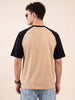 Limitless Raglan Beige Oversized Graphic Printed T-shirt