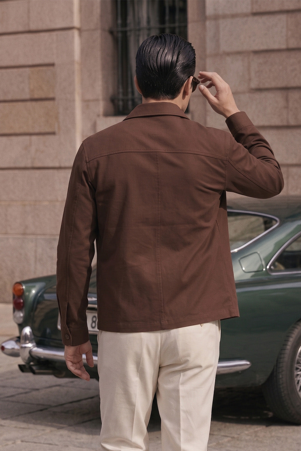 Brown Exclusive Black Premium Button Detail Exclusive Shacket