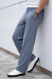 Blue Tencel Stretchable Straight-Fit Exclusive Pant