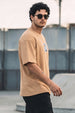 Cool Khakhi Oversized Textured T-shirt