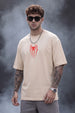 Spiderman Swanwhite Oversized Back Typographic Printed T-shirt