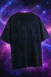 Krak Black Oversized Acid Washed Graphic Back Printed Exclusive T-shirt