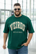 Veirdo Original Green Graphic Printed Plus Size T-shirt