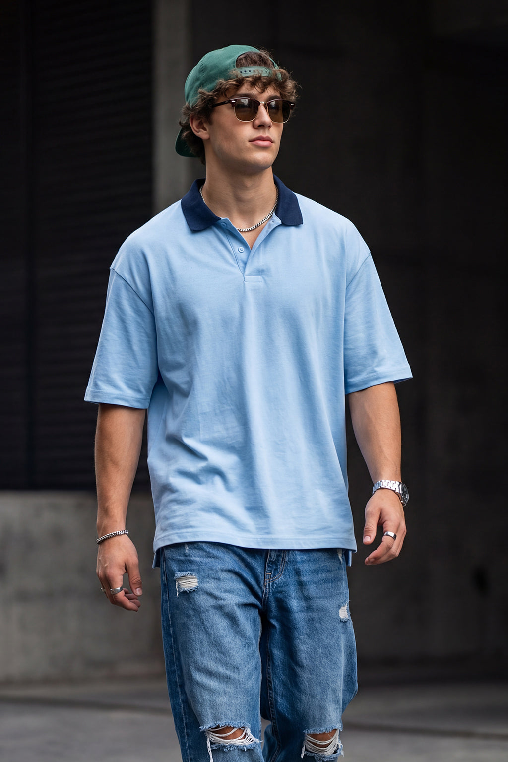 Dutch Canal Plain Oversized Polo T-shirt