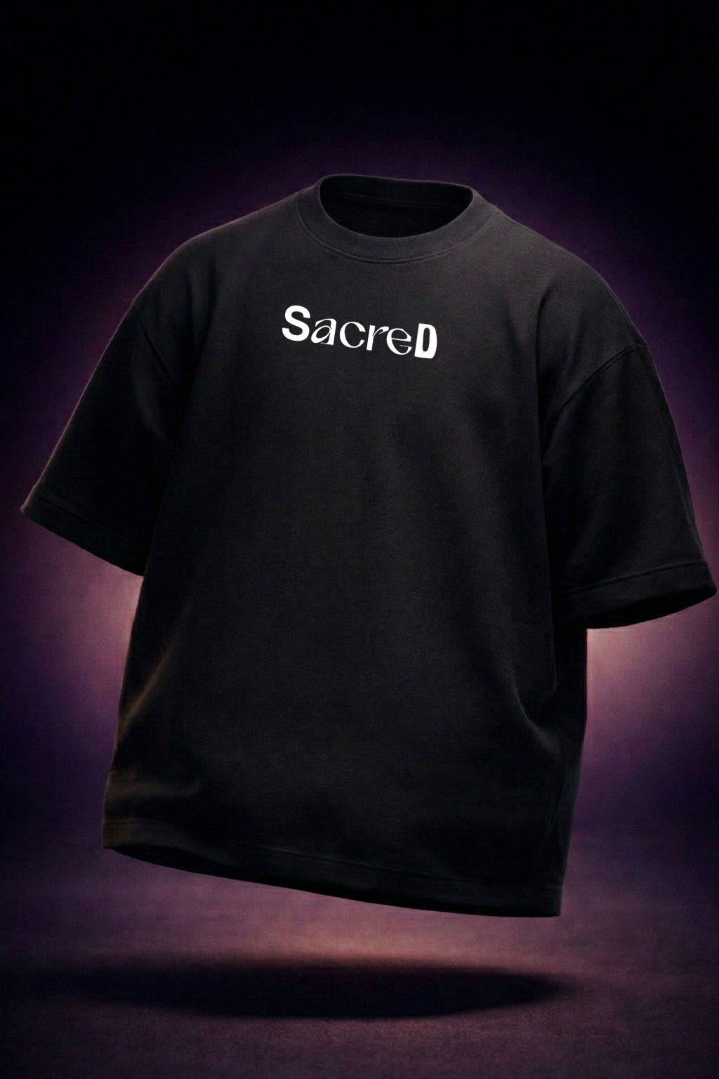 Sacred Black Plus Size Printed Exclusive T-Shirt