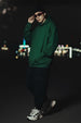Green Plain Oversized Fit Hoodie