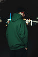 Green Plain Oversized Fit Hoodie