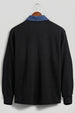 Limitless Balck & Navy Oversized Full Sleeve Polo T-shirt
